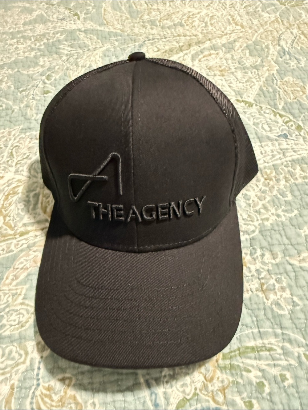 The Agency Black Embroidered Trucker Hat